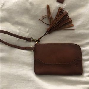 Frye brown leather clutch bag/ wallet